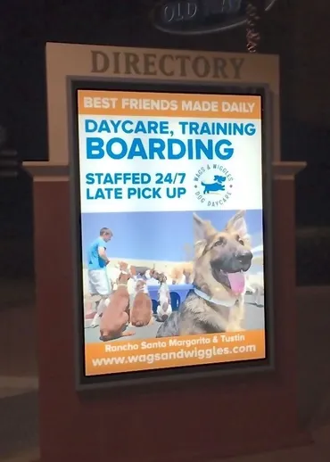 04. Sample mall advertising, a diorama, for dog daycare in the Southland (a form of outdoor advertising)