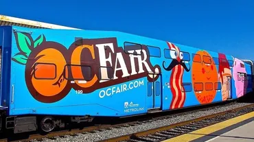 06. example transit advertising on trains for the Orange County Fair