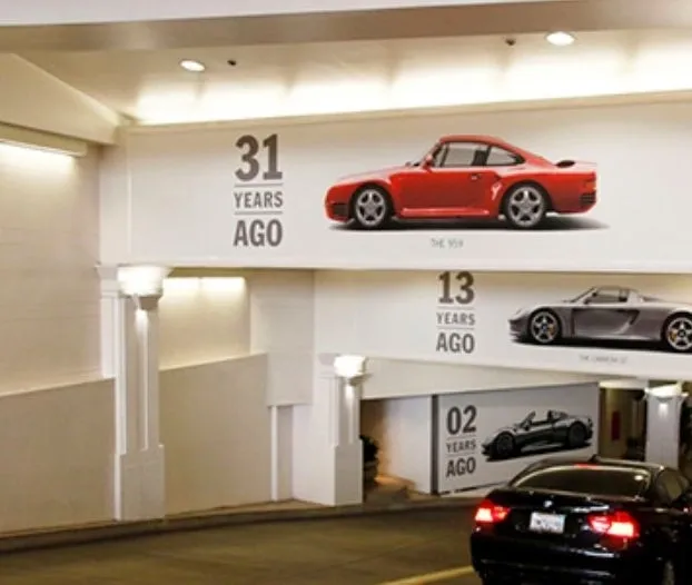 59. Sample advertising in a parking garage in SoCal